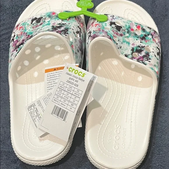 New Unisex CROCS Iconic Crocs Comfort Sandals DieTie . - Picture 1 of 10